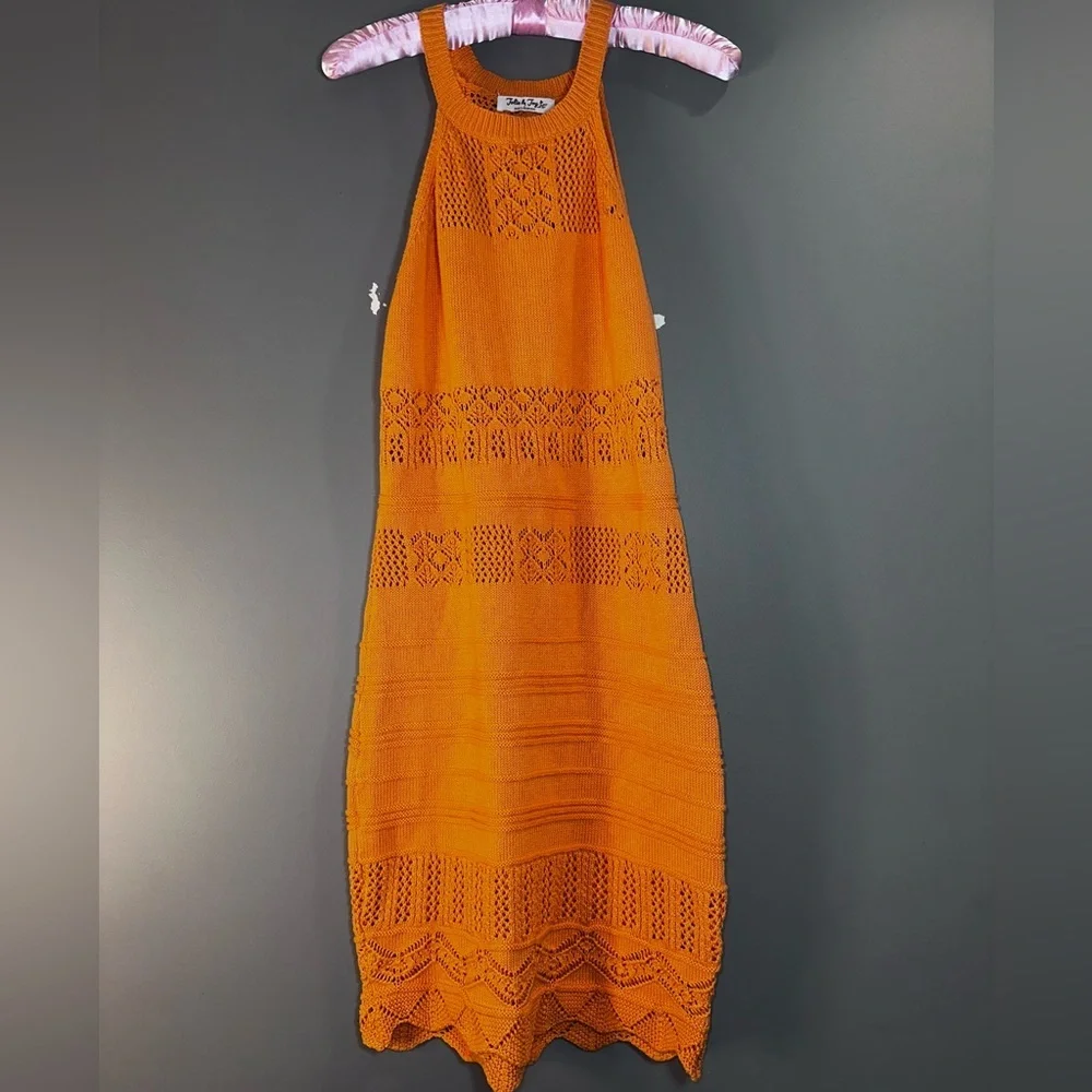 Jolie Vibrant Orange Midi Dress - Picture 4 of 8